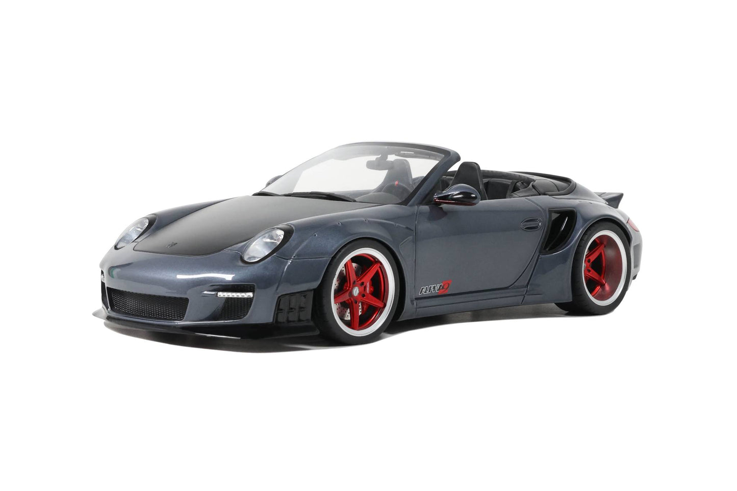 GT Spirit 2016 Porsche 911 997 Cabriolet LB Works Grey w/ Red Wheels 1:18 Resin