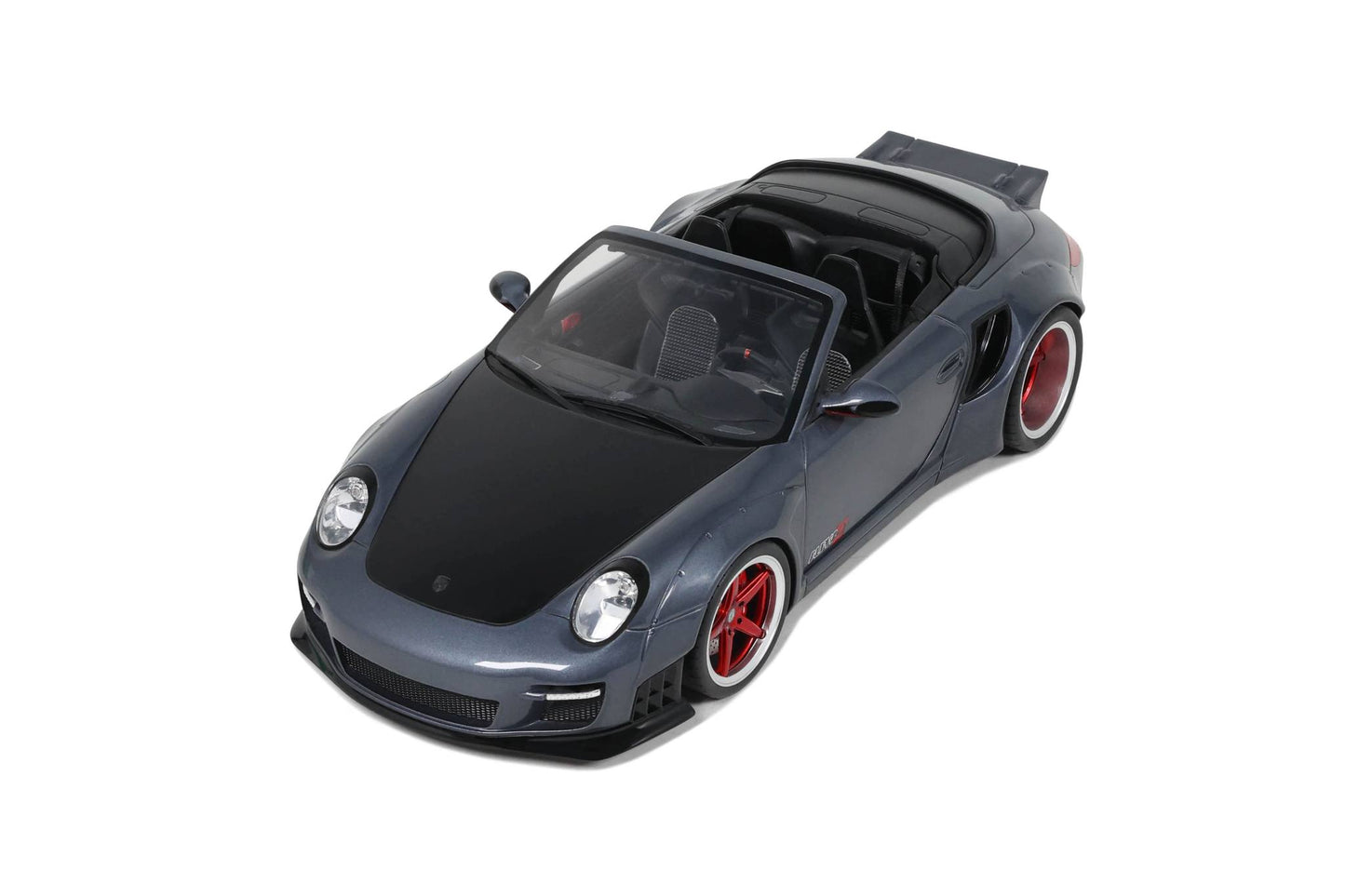 GT Spirit 2016 Porsche 911 997 Cabriolet LB Works Grey w/ Red Wheels 1:18 Resin