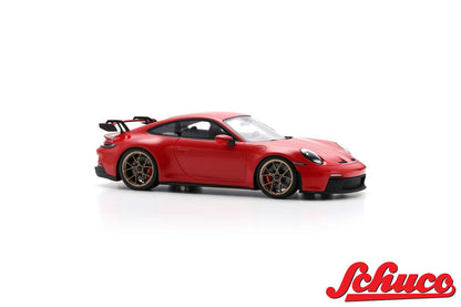 Schuco 2022 Porsche 911 992 GT3 Guards Red w/ Display Case 1:18