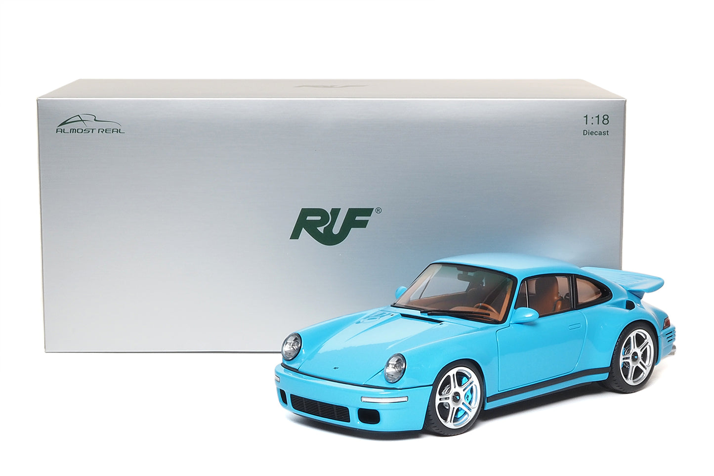 Almost-Real 2017 Porsche 911 RUF CTR Coupe Anniversary Bavarian Sky Blue 1:18