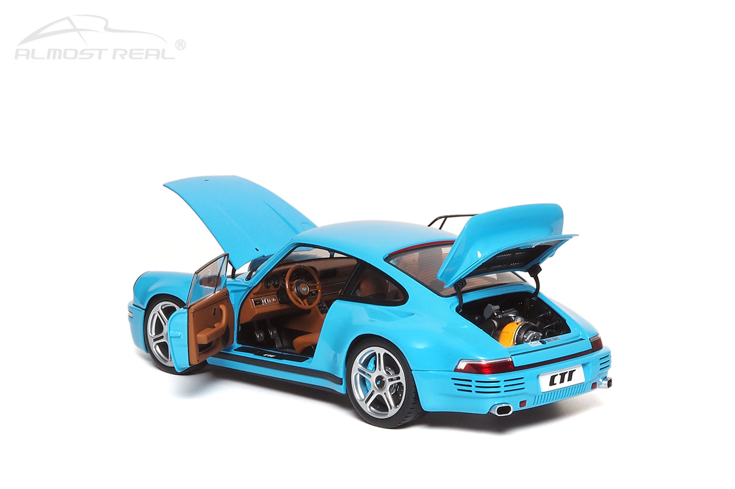 Almost-Real 2017 Porsche 911 RUF CTR Coupe Anniversary Bavarian Sky Blue 1:18