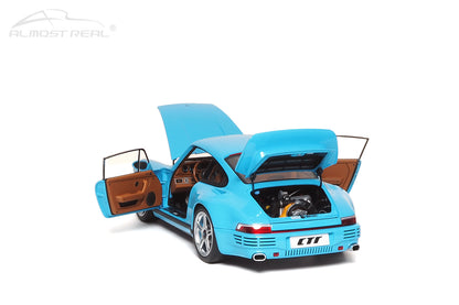 Almost-Real 2017 Porsche 911 RUF CTR Coupe Anniversary Bavarian Sky Blue 1:18