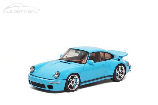 Almost-Real 2017 Porsche 911 RUF CTR Coupe Anniversary Bavarian Sky Blue 1:18