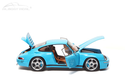 Almost-Real 2017 Porsche 911 RUF CTR Coupe Anniversary Bavarian Sky Blue 1:18