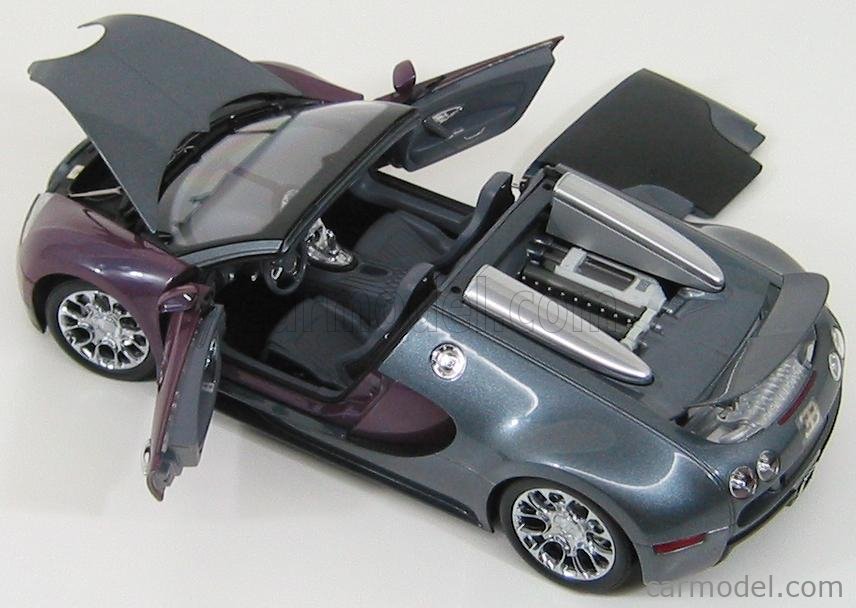 Minichamps 2009 Bugatti Veyron Grand Sport 16.4 Purple and Grey Metallic 1:18