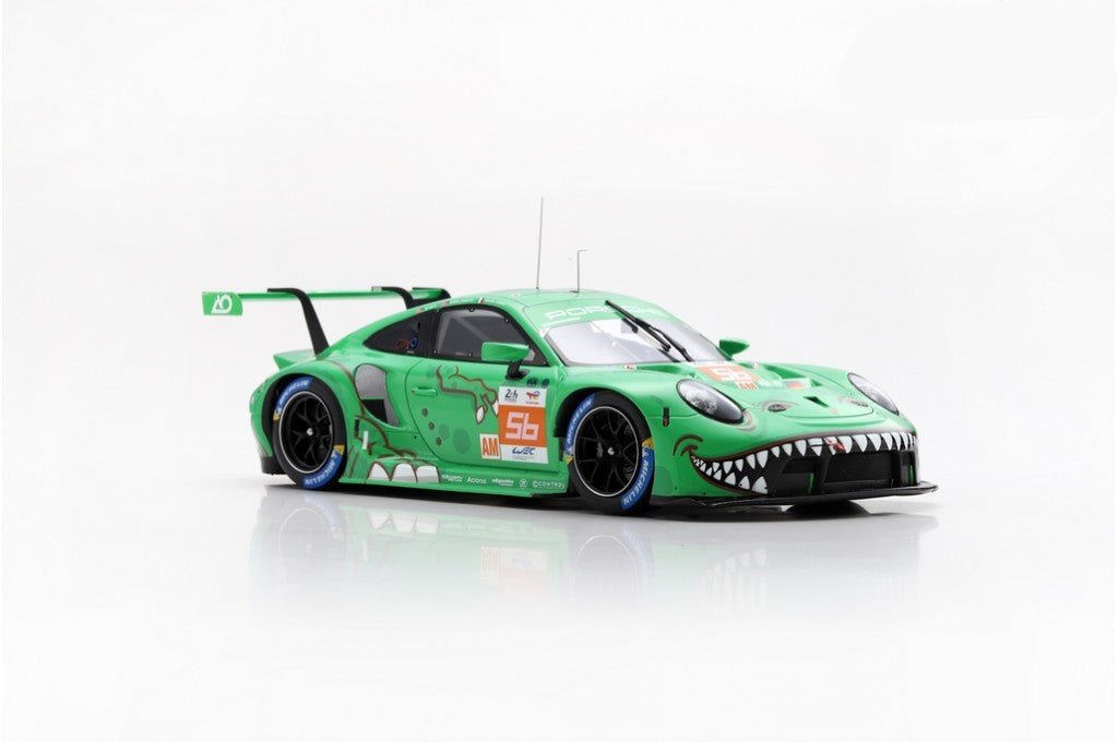 Spark-Model 2018 Porsche 911 991.2 GT3 RSR-19 No 56 Team Project 1-AO 24hr Le Mans 2023 Rexy 1:18