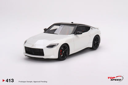 Topspeed 1:18 Nissan Fairlady Z Version ST 2023 Everest White RHD