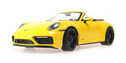 Minichamps 2020 Porsche 911 992 Carrera 4 GTS Cabriolet Racing Yellow 1:18 SEALED