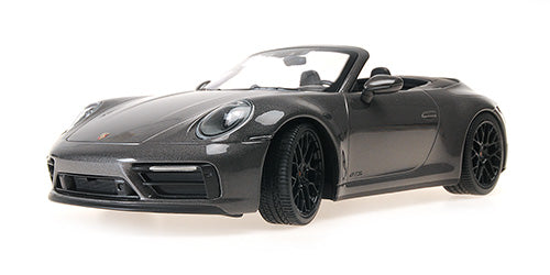 Minichamps 2020 Porsche 911 992 Carrera 4 GTS Cabriolet Agate Grey Metallic 1:18 SEALED