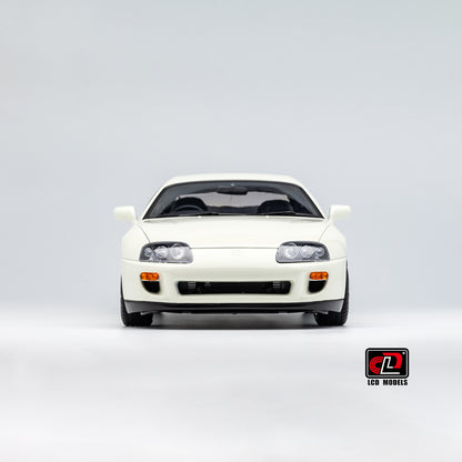 LCD Toyota Supra A80 (White color) *Comes with a lift!!* 1:18