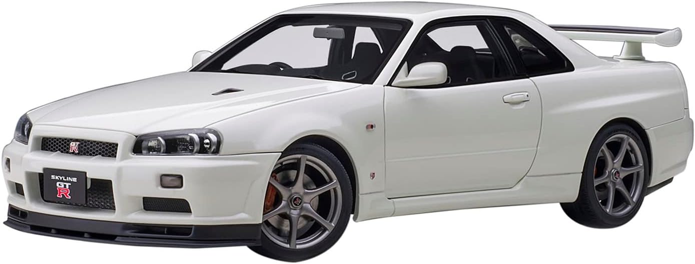 AUTOart 2001 Nissan Skyline GT-R (R34) V-Spec II White Pearl 1:18