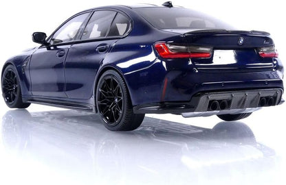 Minichamps 2020 BMW M3 Competition (G80) w/ Carbon Roof Tansanitblau Deep Blue Metallic 1:18 SEALED, LIMITED