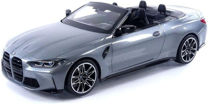 Minichamps 2021 BMW M4 Cabriolet (G83) Light Grey Metallic 1:18 SEALED