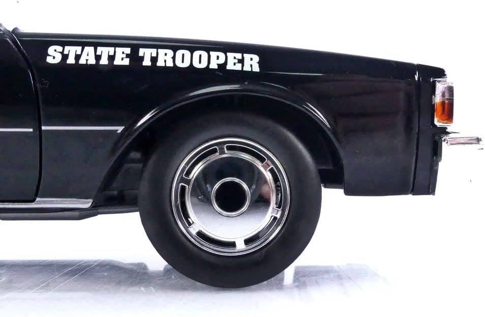 Greenlight 1987 Chevy Caprice Texas State Trooper Dept of Public Safety Cruiser Black/White 1:18