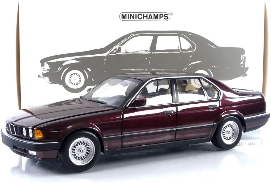 Minichamps 1986 BMW 730i (E32) Sedan Dark Red Metallic 1:18