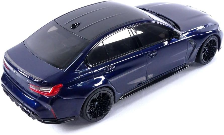 Minichamps 2020 BMW M3 Competition (G80) w/ Carbon Roof Tansanitblau Deep Blue Metallic 1:18 SEALED, LIMITED