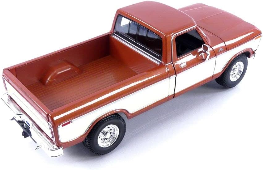 Maisto 1979 Ford F150 Pickup Truck Brown and White 1:18