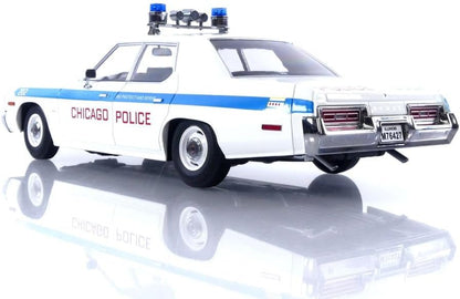 KK Scale 1974 Dodge Monaco Chicago PD Police Cruiser White 1:18