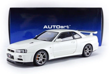 AUTOart 2001 Nissan Skyline GT-R (R34) V-Spec II White Pearl 1:18