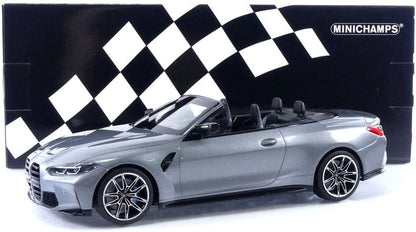 Minichamps 2021 BMW M4 Cabriolet (G83) Light Grey Metallic 1:18 SEALED