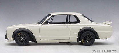 AUTOart 1972 Nissan Skyline GT-R (KPCG10) Racing White 1:18