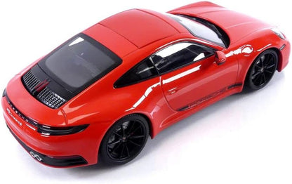 Minichamps 2019 Porsche 911 992 Carrera 4S Coupe Lava Orange w/ Black Wheels and Deco 1:18 SEALED