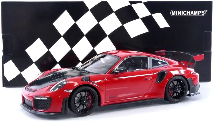 Minichamps 2018 Porsche 911 991.2 GT2 RS Guards Red w/ Black Hood & Wheels 1:18 SEALED