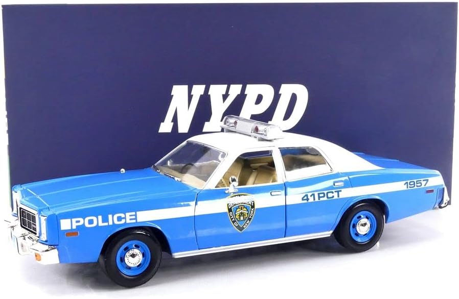 Greenlight 1978 Dodge Monaco NYPD Police Cruiser Blue 1:18