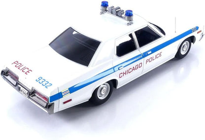 KK Scale 1974 Dodge Monaco Chicago PD Police Cruiser White 1:18