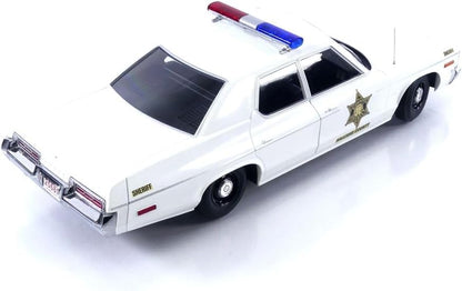 KK Scale 1974 Dodge Monaco Hazzard County Police Cruiser (Dukes of Hazzard) White 1:18