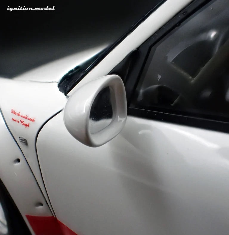 Ignition-Model Porsche 911 RWB 997 White w/ Pyro Red Wheels & Deco 1:18