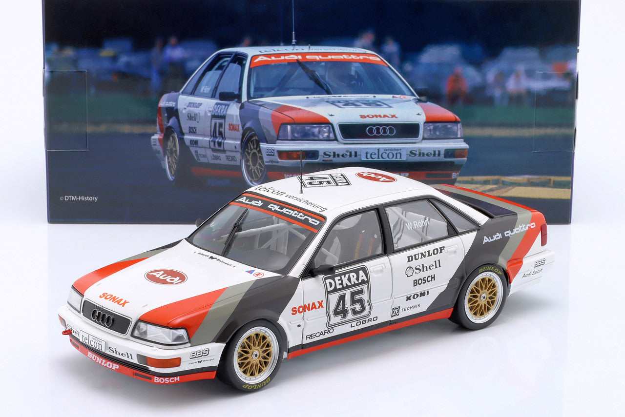 Werk83 1990 Audi V8 Quattro Team Schmidt Motorport Technik No 45 DTM White 1:18