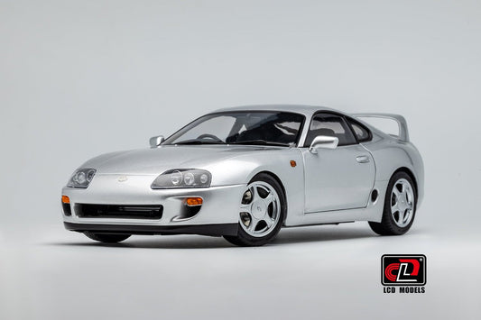 LCD Toyota Supra A80 (Silver color) *Comes with a lift!!* 1:18