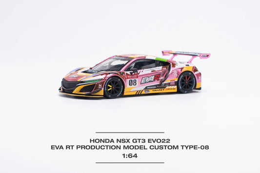 Pop Race Honda NSX GT3 Evo22 EVA RT Evangelion Pink 1:64