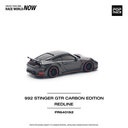 Pop Race Porsche 911 992 Stinger GTR Carbon Edition Redline 1:64