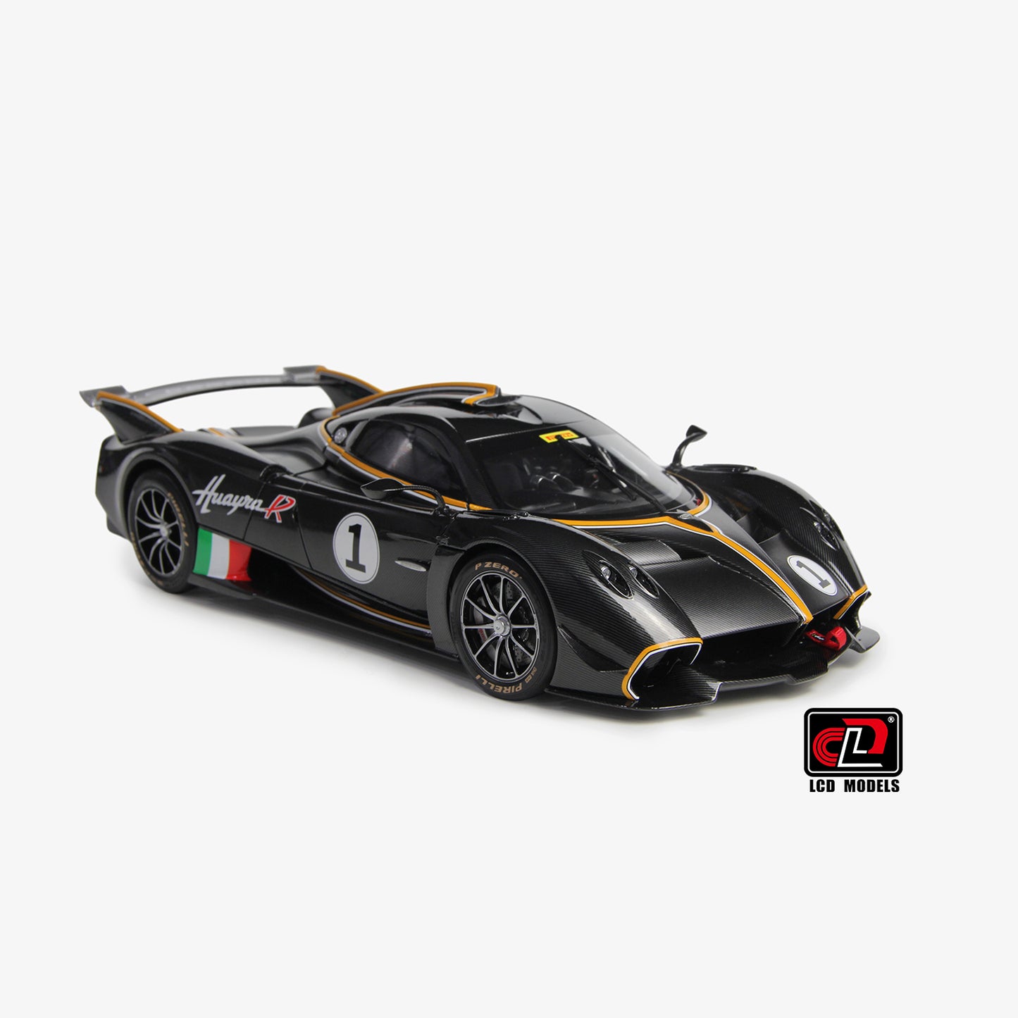 LCD Pagani Huayra R Pearl Black Carbon 1:18