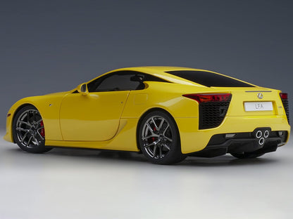 AUTOart 2012 Lexus LFA Pearl Yellow w/ Red and Black Interior 1:18