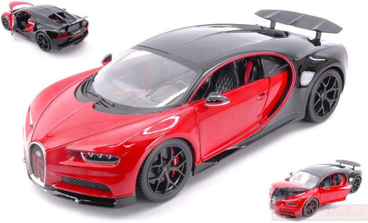 Bburago 2016 Bugatti Chiron Sport No 16 Red Metallic/Black 1:18