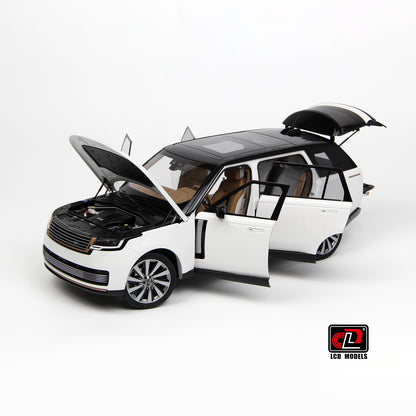 LCD 2022 Range Rover SV Serenity White w/ Black Roof 1:18