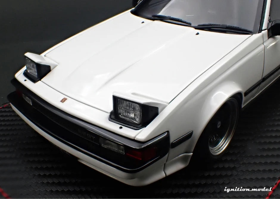 Ignition-Model Toyota Celica Supra Mk2 XX 2800 GT (A60) w/ SSR Mesh Wheels, White 1:18