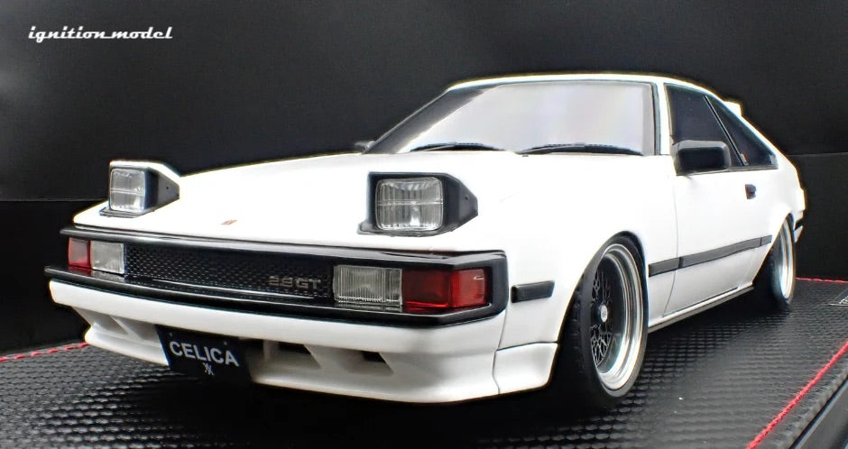 Ignition-Model Toyota Celica Supra Mk2 XX 2800 GT (A60) w/ SSR Mesh Wheels, White 1:18