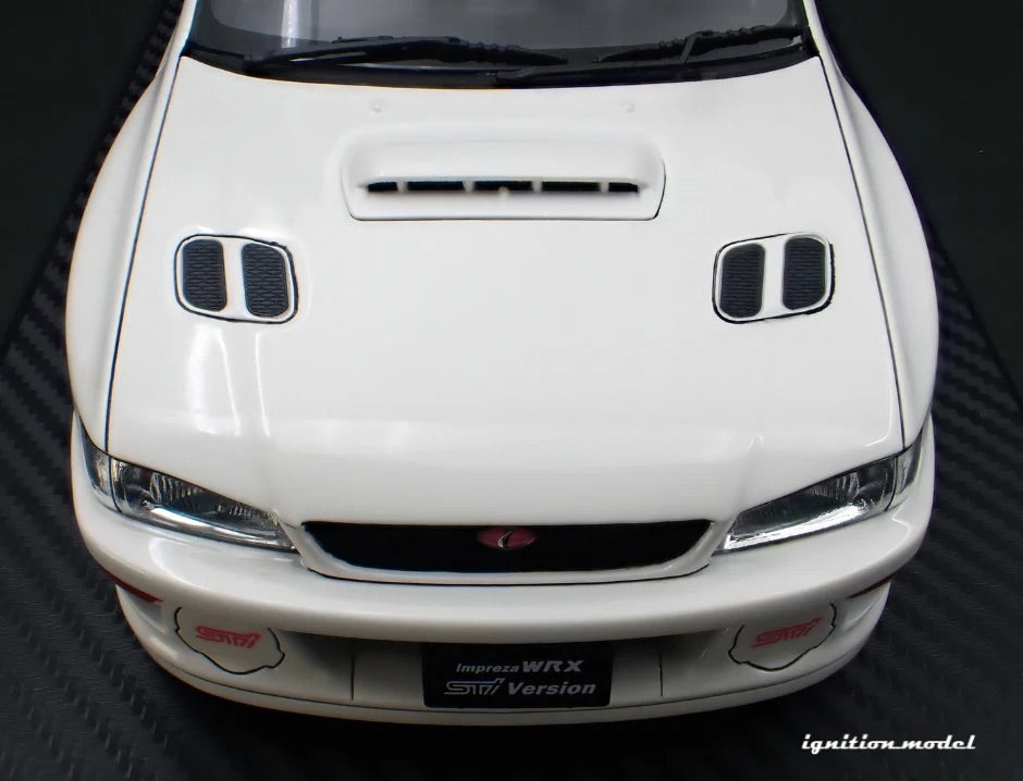 Ignition-Model Subaru Impreza WRX Type R STi Version V (GC8) White 1:18