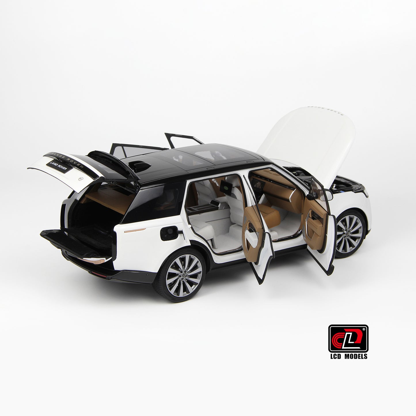 LCD 2022 Range Rover SV Serenity White w/ Black Roof 1:18