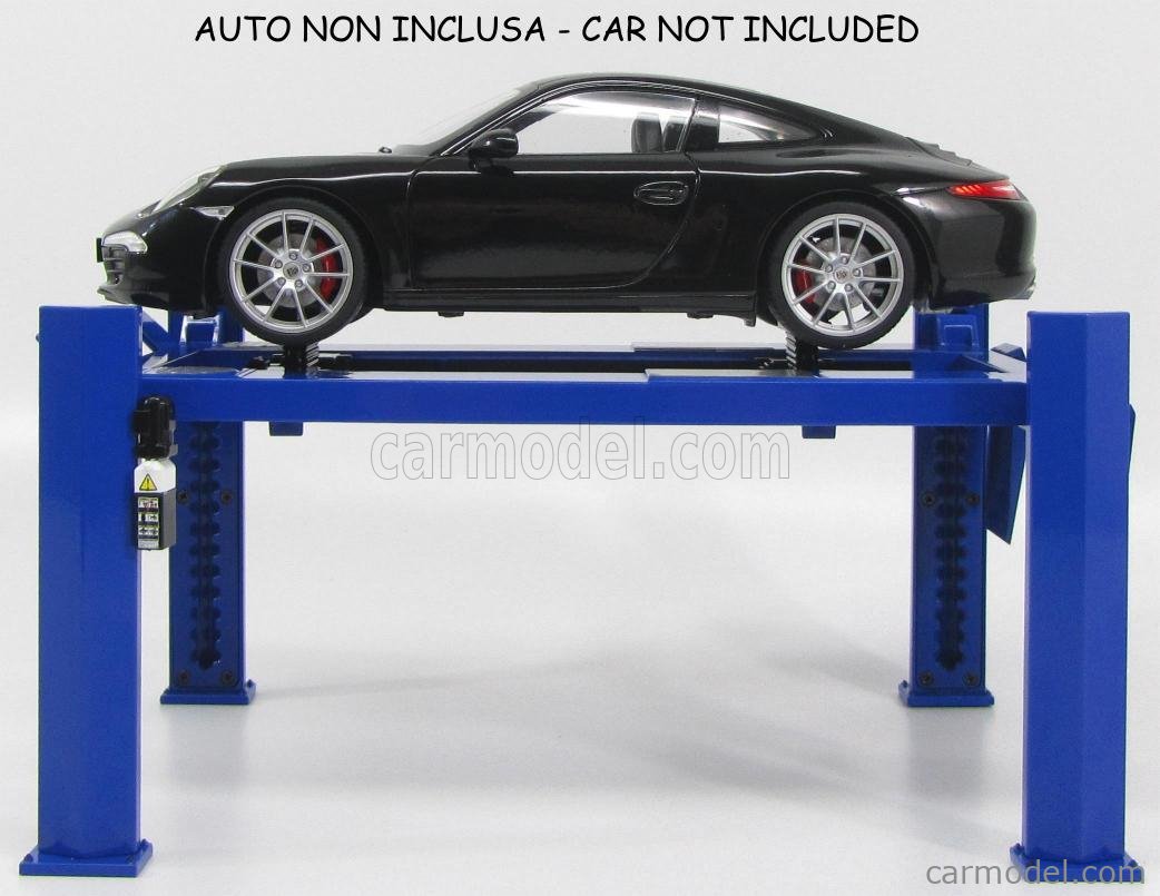 Greenlight - Accessories - Auto Garage Set - Four Post Lift Blue 1:18