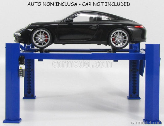 Greenlight - Accessories - Auto Garage Set - Four Post Lift Blue 1:18