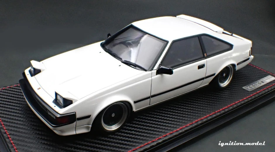 Ignition-Model Toyota Celica Supra Mk2 XX 2800 GT (A60) w/ SSR Mesh Wheels, White 1:18