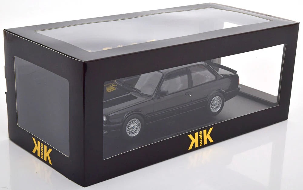 KK-Scale 1987 BMW 325i (e30) M Package Coupe Black Metallic 1:18