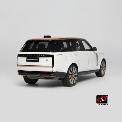 LCD 2022 Land Rover Range Rover SVA White w/ Bronze Accents 1:18