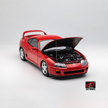 LCD Toyota Supra A80 (Red color) *Comes with a lift!!* 1:18