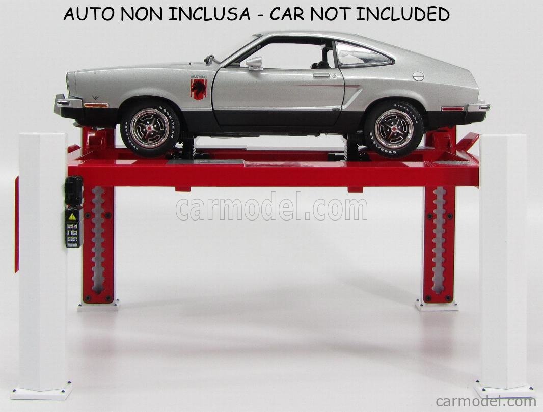 Greenlight - Accessories - Auto Garage Set - Four Post Lift Red/White 1:18